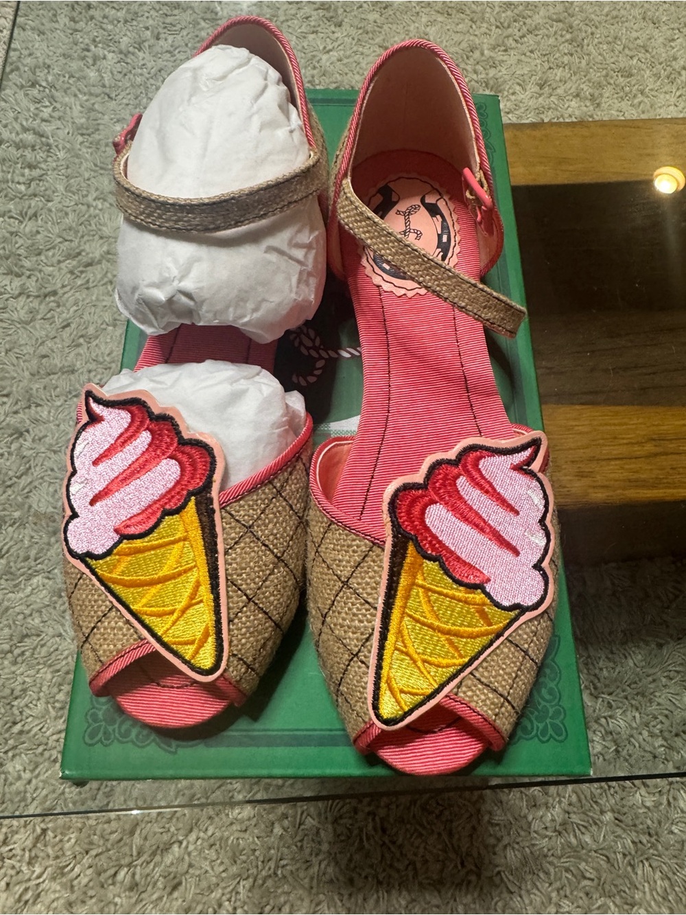 Miss L Fire NEW 36/6 Gelato Ice cream Vintage Sandals. New.